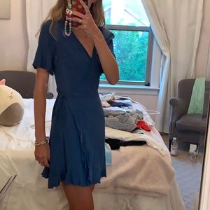 deep blue WRAP dress